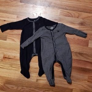 Button up footed pjs